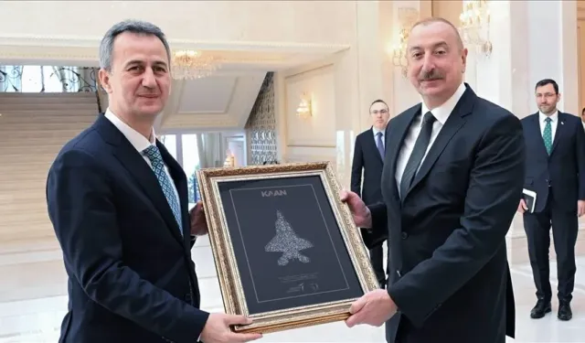 Azerbaycan Cumhurbaşkanı İlham Aliyev ve Cumhurbaşkanlığı Savunma Sanayii Başkanı Haluk Görgün bir araya geldi