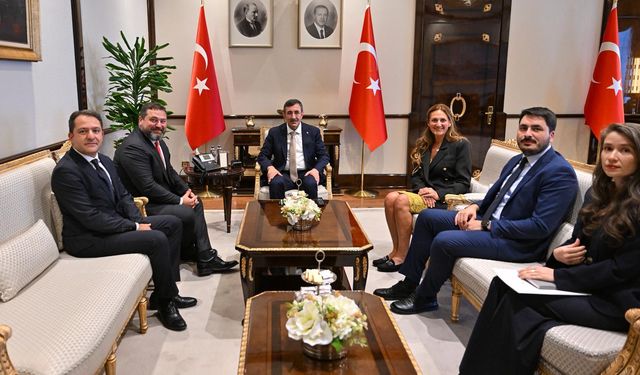 Cumhurbaşkanı Yardımcısı Yılmaz, Kaspi.kz CEO’sunu Külliye’de ağırladı