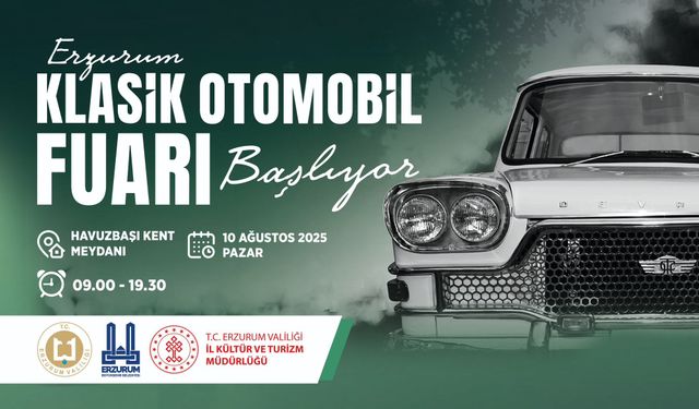 Klasik Otomobil Fuarı Erzurum'da başlıyor
