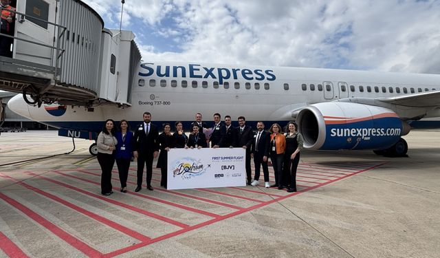 Milas-Bodrum Havalimanı, yaz sezonunun ilk dış hat uçuşuna ev sahipliği yaptı