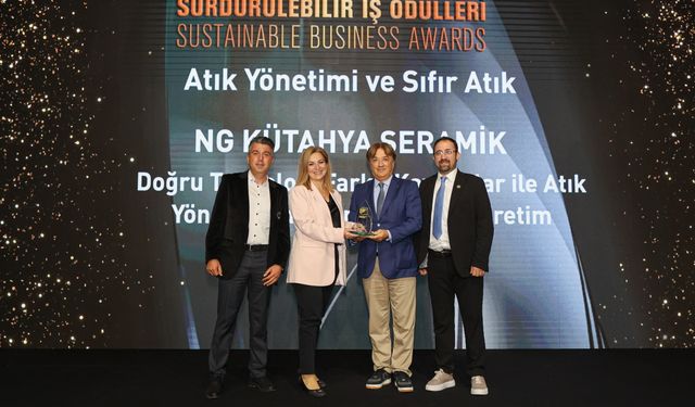 Ng Kütahya Seramik’in Sürdürülebilir Üretim Yaklaşımına Ödül