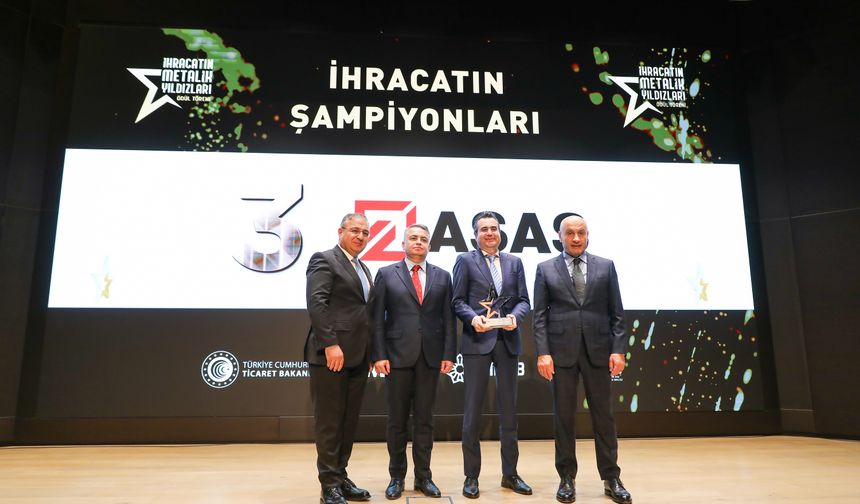 ASAŞ, ihracatın şampiyonları arasında üçüncülüğe yükseldi