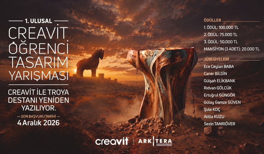 1. Ulusal Creavit Öğrenci Tasarım Yarışması İçin Başvurular Başlıyor