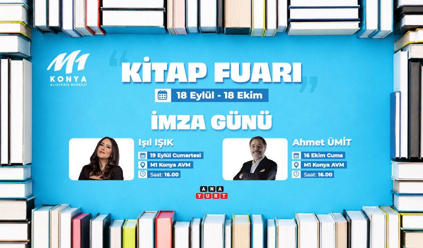M1 Konya AVM’de Kitap Fuarı Kapılarını Açıyor
