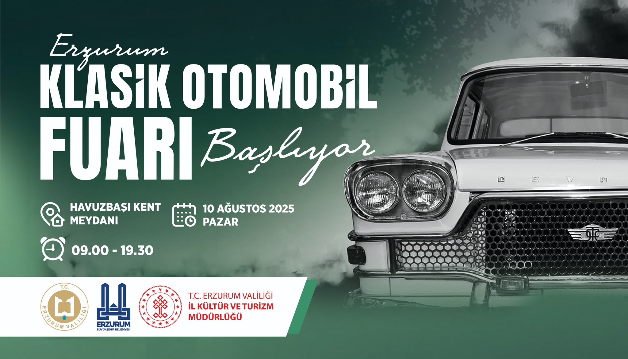 Klasik Otomobil Fuarı Erzurum'da başlıyor