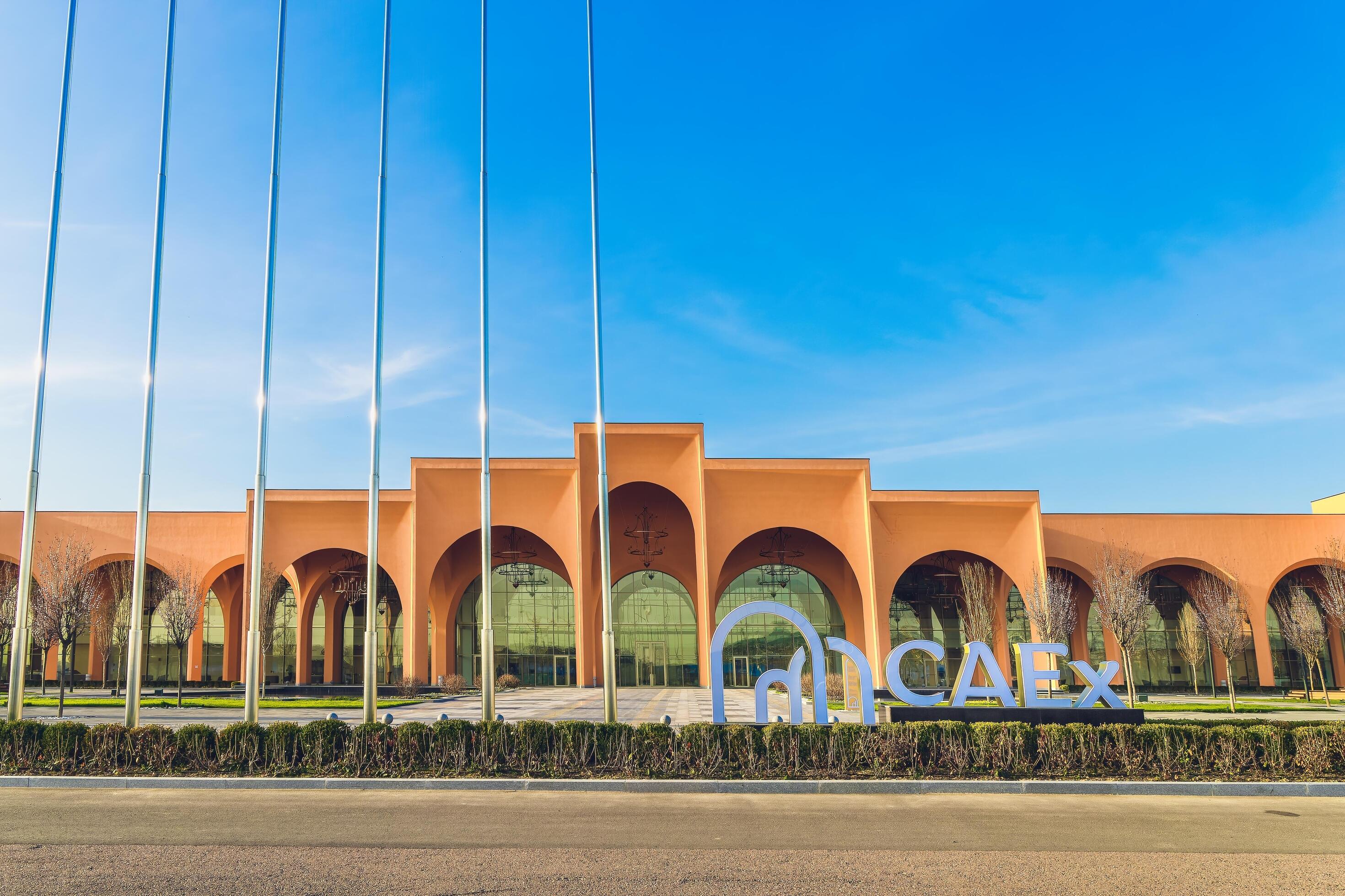 Tashkent Uzbekistan 23 03 2024 New Uzbek National Central Exhibition Hall Central Asian Expo Caex Uzbekistan Free Photo-1