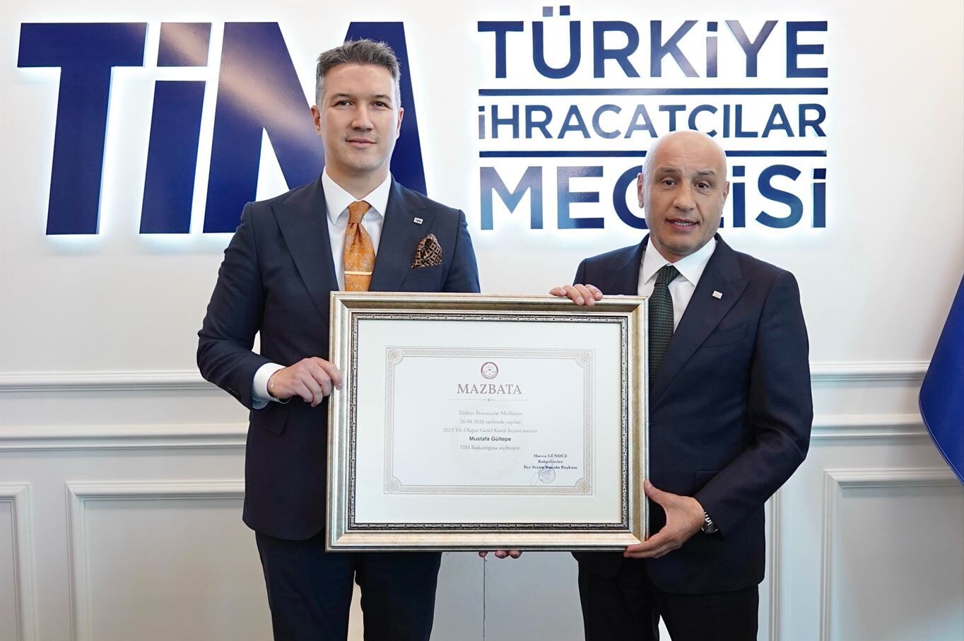 TİM Başkanı Mustafa Gültepe Mazbatasını Aldı